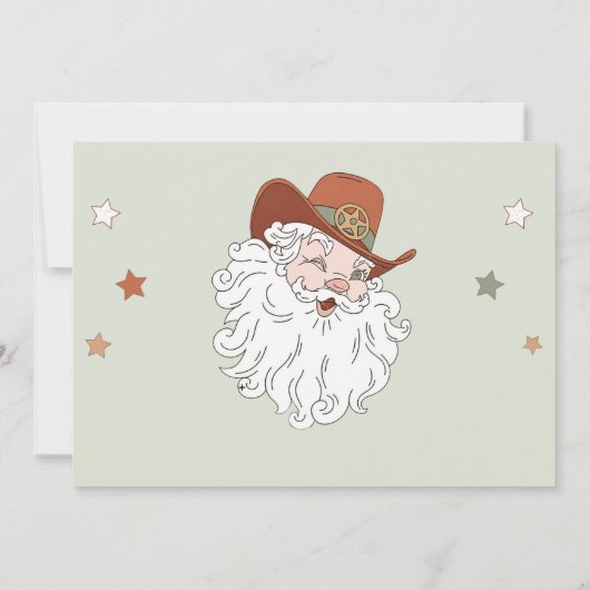 クリスマスサンタスウィートワンバースデーパーティーの写真 招待状 (裏面)