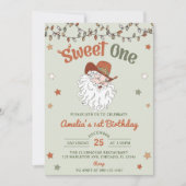 クリスマスサンタスウィートワンバースデーパーティー 招待状 (正面)