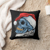 クリスマスサンタスカル クッション (ブランケット)