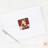 クリスマスサンタスティッカー スクエアシール (封筒)