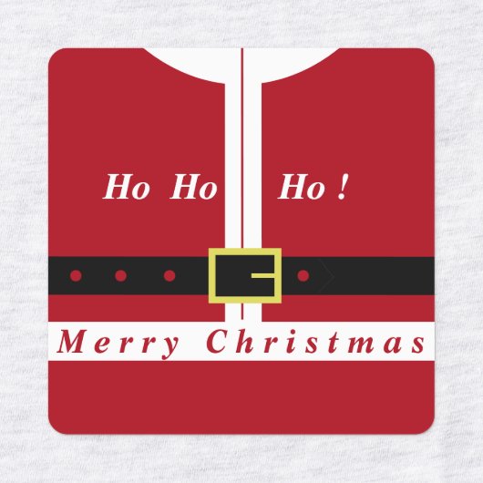 クリスマスサンタスティッカー ラベル (デザイン3)