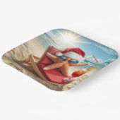 クリスマスサンタスティッシュのお茶の間 ペーパープレート (傾斜あり)