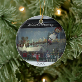 クリスマスサンタストアウィンドウオーナメント セラミックオーナメント