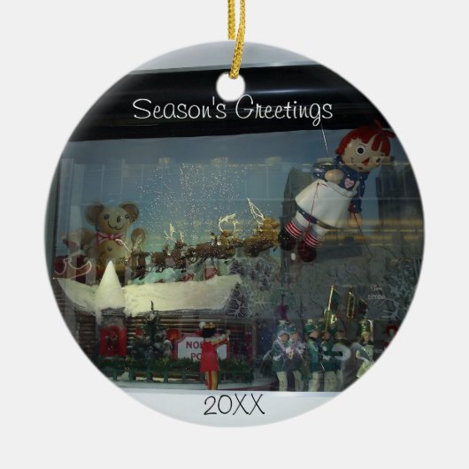 クリスマスサンタストアウィンドウオーナメント セラミックオーナメント (正面)