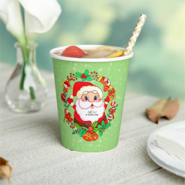 クリスマスサンタストッキングケーンプレゼントホリー 紙コップ