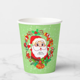 クリスマスサンタストッキングケーンプレゼントホリー 紙コップ