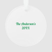 クリスマスサンタストップーここにクッキー オーナメント (裏面)