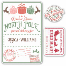 クリスマスサンタスペシャルデリバリーキッズ名 シール