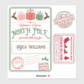 クリスマスサンタスペシャルデリバリーキッズ名 シール (シート)