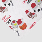 クリスマスサンタスポーツアスレティックボール名前をカスタムする 薄葉紙 (詳細)