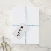 クリスマスサンタスライアンドトナカイ ギフトタグ (より糸付き)