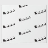 クリスマスサンタスライアンドトナカイ ラッピングペーパー (フラット)