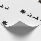 クリスマスサンタスライアンドトナカイ ラッピングペーパー (角)