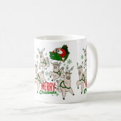 クリスマスサンタスロスラマ コーヒーマグカップ (正面右)