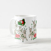 クリスマスサンタスロスラマ コーヒーマグカップ (正面左)