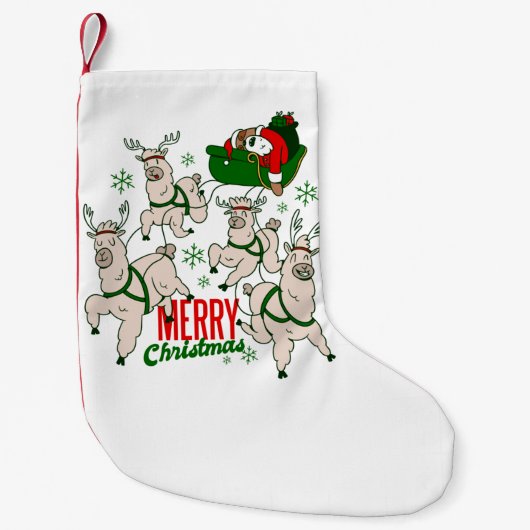 クリスマスサンタスロスラマ スモールクリスマスストッキング (正面)