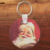 クリスマスサンタスワッグギフトあなたの名前を追加 キーホルダー (裏面)