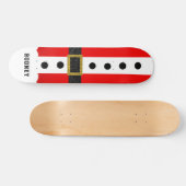 クリスマスサンタスーツおもしろいモダングリッターベルト スケートボード (横)