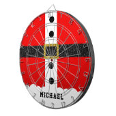 クリスマスサンタスーツおもしろいモダングリッターベルト ダーツボード (正面右)