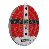 クリスマスサンタスーツおもしろいモダングリッターベルト ダーツボード (正面左)