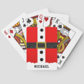 クリスマスサンタスーツおもしろいモダングリッターベルト トランプ (裏面)