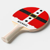 クリスマスサンタスーツおもしろいモダングリッターベルト 卓球ラケット (正面アングル)