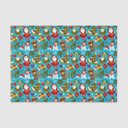クリスマスサンタズティッシュペーパー 薄葉紙 (正面)
