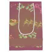 クリスマスサンタズトナカイ抱き枕 ミディアムペーパーバッグ (裏面)