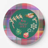 クリスマスサンタズトナディアプレイド紙プレート ペーパープレート (正面)