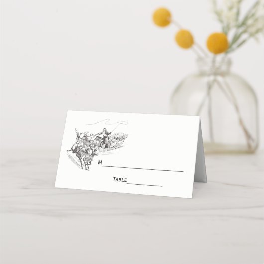 クリスマスサンタズレー#1エスコートカード座席表 プレイスカード (裏面)