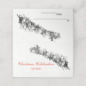 クリスマスサンタズレー#2エスコートカード座席表 プレイスカード (外部開封)