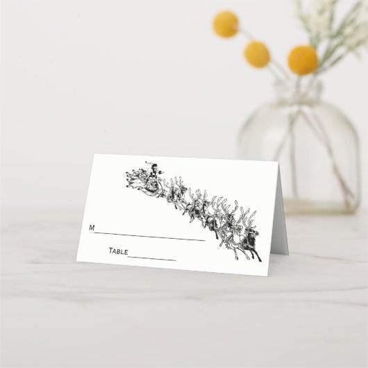 クリスマスサンタズレー#2エスコートカード座席表 プレイスカード (裏面)