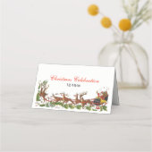 クリスマスサンタズレー#4エスコートカード座席表 プレイスカード (正面)