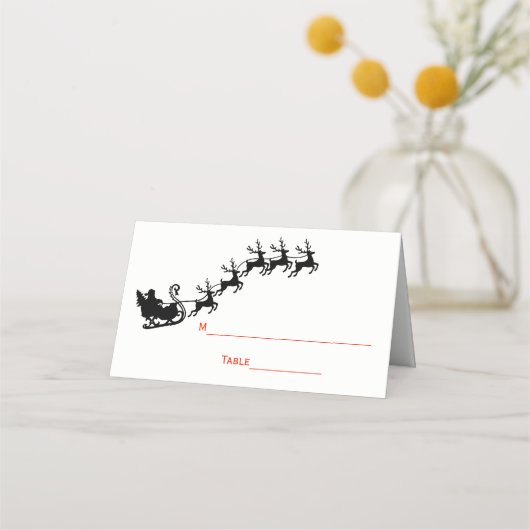 クリスマスサンタズレー#5エスコートカード座席表 プレイスカード (裏面)