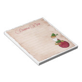 クリスマスサンタズ小妖精や小人オンオーナメント ノートパッド (アングル)