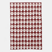 クリスマスサンタタカスタムオルのホリデーティータオル キッチンタオル (縦)