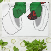 クリスマスサンタタカスタムオルのホリデーティータオル キッチンタオル (折り畳み)