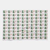 クリスマスサンタタカスタムオルのホリデーティータオル キッチンタオル (横)