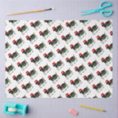 クリスマスサンタダーシュントおもしろい(Sブラック&タン) 薄葉紙 (クラフト)