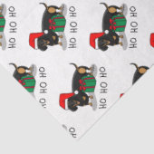 クリスマスサンタダーシュントおもしろい(Sブラック&タン) 薄葉紙 (詳細)