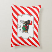 クリスマスサンタダーシュント（Sブラック&タン）かわいい アクセントクッション (裏面(縦))