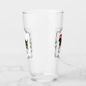 クリスマスサンタダーシュント（Sブラック&タン）かわいい タンブラーグラス (左)