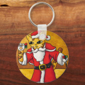 クリスマスサンタダーツキャット キーホルダー (正面)