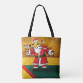 クリスマスサンタダーツキャット トートバッグ (裏面)