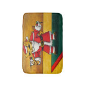 クリスマスサンタダーツキャット バスマット (正面縦)