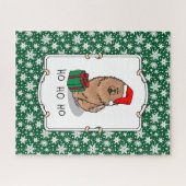 クリスマスサンタチョウ（シナモン）かわいい ジグソーパズル (横)