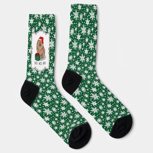 クリスマスサンタチョウ（シナモン）かわいい ソックス (右)