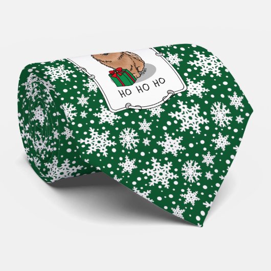 クリスマスサンタチョウ（シナモン）かわいい ネクタイ (ロール)