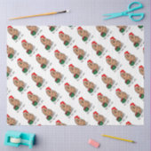 クリスマスサンタチョウ(シナモン)かわいい 薄葉紙 (クラフト)