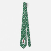 クリスマスサンタチョコレートラブラドールリトリエおもしろいバー ネクタイ (正面)